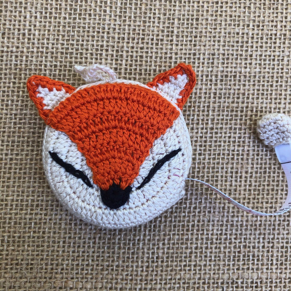 Fox And Hedgehog Sleeping Retractable Tape Measure Sewing Knitting  Patchwork