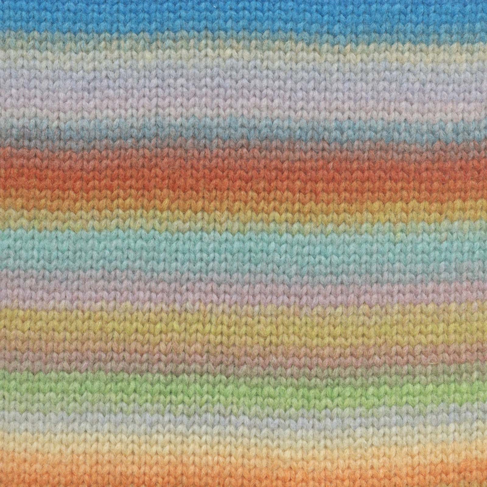 Multicolored striped knitted fabric 