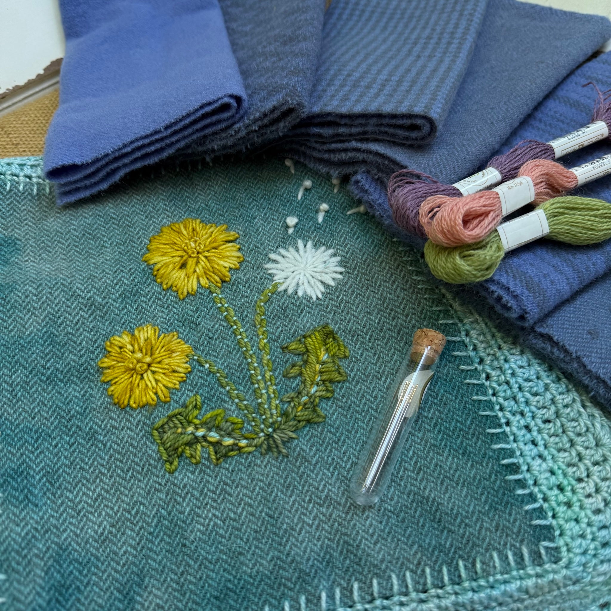 Learn to Embroider on Wool Fabric