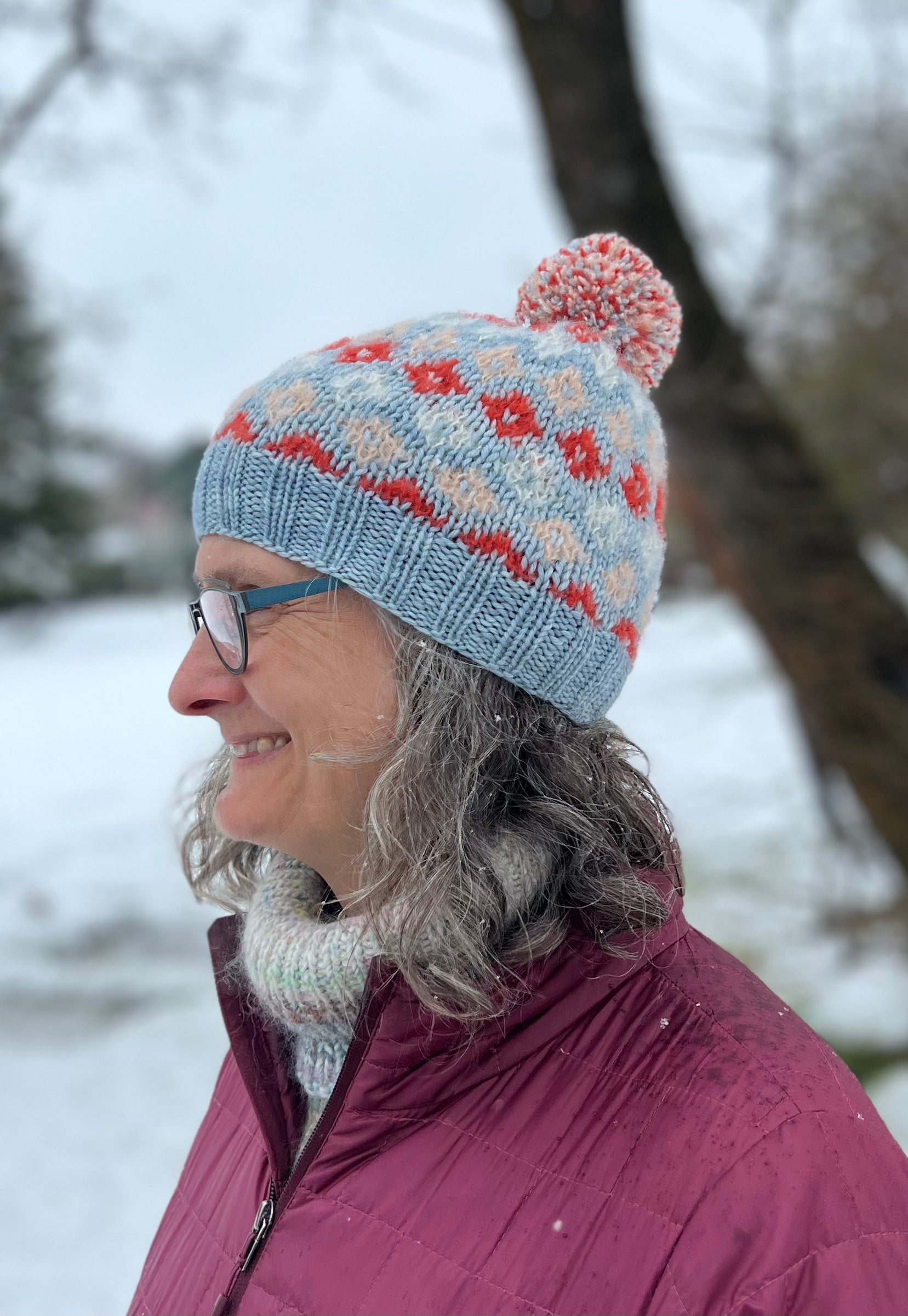 Loopy Diamonds Beanie Pattern