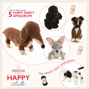 Puppy Party Happy Chenille Amigurumi Book