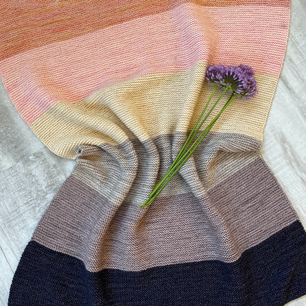 Simple Garter Stripes Baby Blanket Pattern