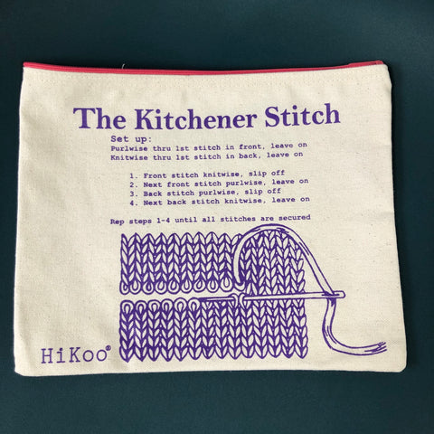 Kitchener Stitch Zip Pouch