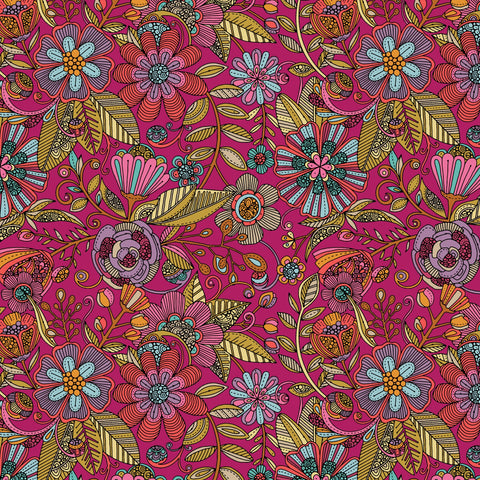 Rainbow Garden 100% Cotton fabric By Valentina Harper