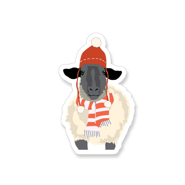 Winter Sheep Vinyl Sticker